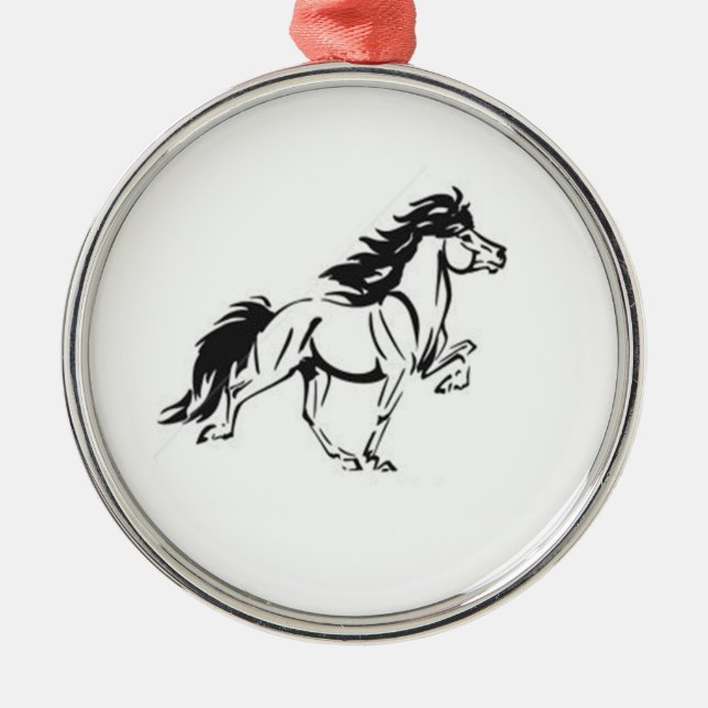 Ornamento De Metal Cavalo islandês (Frente)
