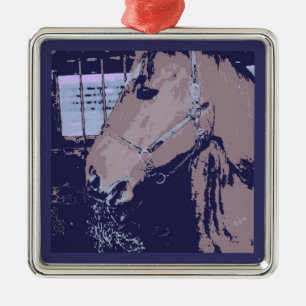 Ornamento De Metal Cavalo Pop