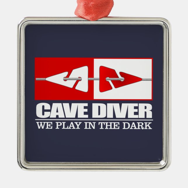 Ornamento De Metal Cave Diver (LM) (Frente)