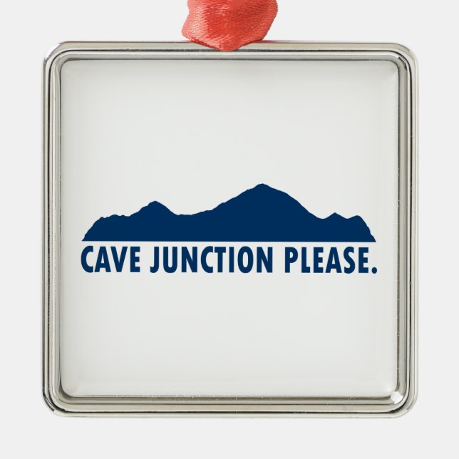 Ornamento De Metal Cave Junction Oregon, por favor (Frente)