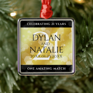 Ornamento De Metal Celebração do Aniversário de Casamento de Brass da