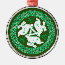 Ornamento De Metal Celtic Triskele Hares
