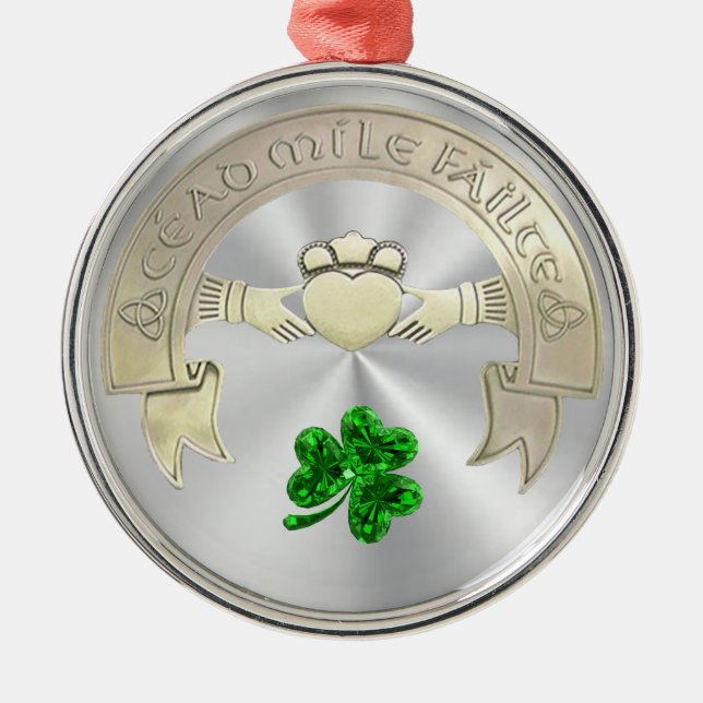 Ornamento De Metal Cem Mil Saúdam (Frente)