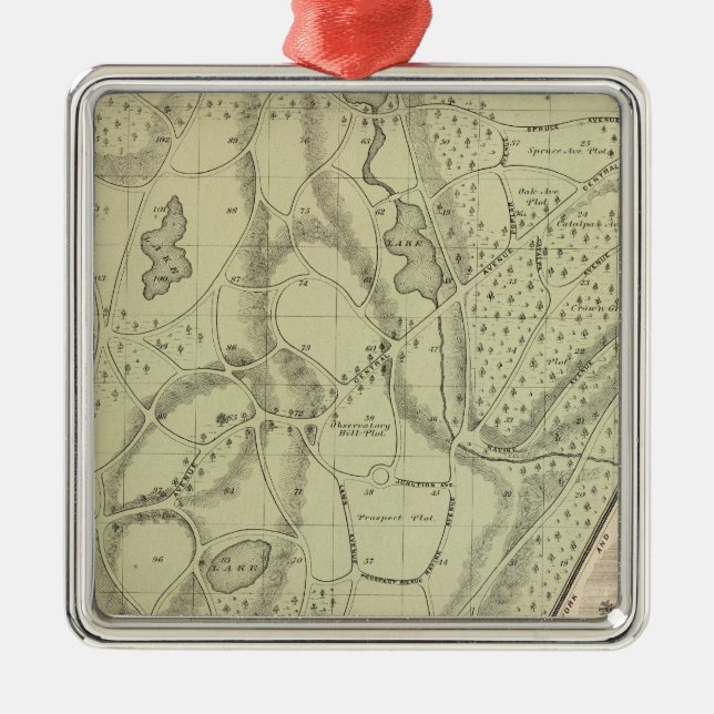 Ornamento De Metal Cemitério de Woodlawn (Frente)