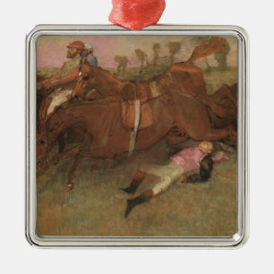 Ornamento De Metal Cena de Edgar Degas da corrida de obstáculos