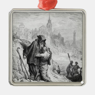 Ornamento De Metal Cena 'do Rime do Mariner antigo