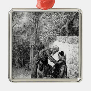 Ornamento De Metal Cena "do Rime do navegador antigo",