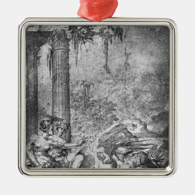 Ornamento De Metal Cena mágica (Frente)