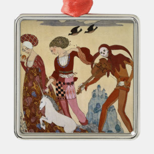 Ornamento De Metal Cena medieval por Georges Barbier