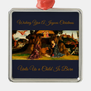 Ornamento De Metal Cena Natal da Santa Família