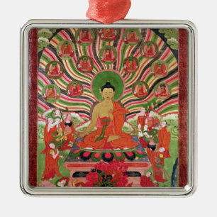 Ornamento De Metal Cenas da vida de Buddha