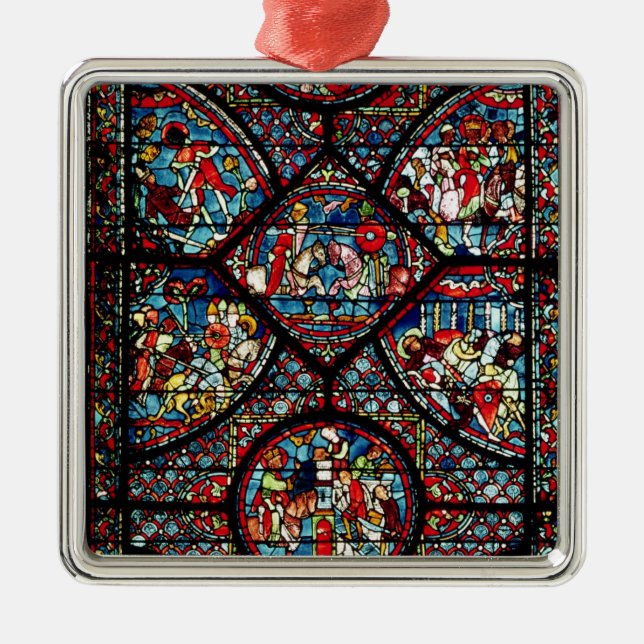 Ornamento De Metal Cenas da vida de Charlemagne (Frente)