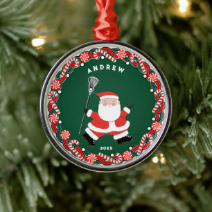 Ornamento De Metal Cerâmica Coletiva De Lacrosse Personalizada Ou