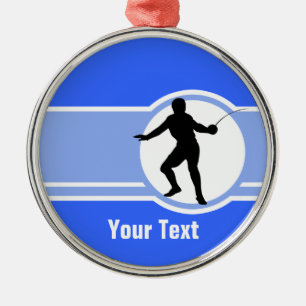 Ornamento De Metal Cercando a silhueta; azul