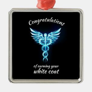 Ornamento De Metal Cerimônia do Jaleco Branco Cristal Médico