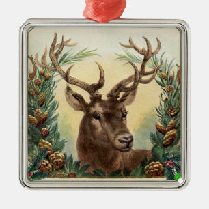 Ornamento De Metal CERVEJA DE NATAL COM PINOS CONES CROWN castanho ve