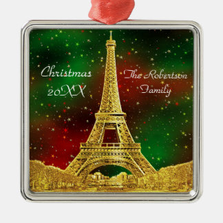 Ornamento De Metal Céu Dourado de Paris #2 Estrela de Natal