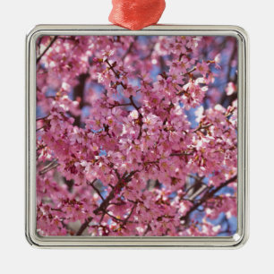 Ornamento De Metal Céu Rosa Flor de Cerejeira Sakura