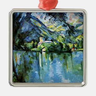 Ornamento De Metal Cezanne - O Lago de Annecy