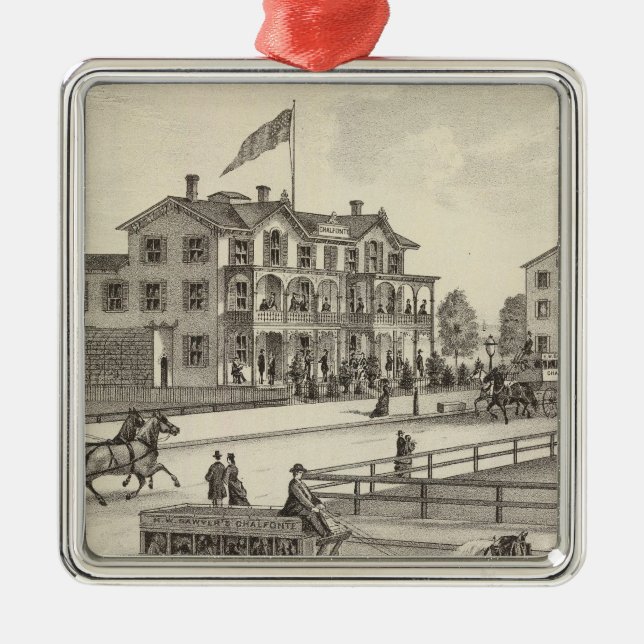 Ornamento De Metal Chalfonte, cidade de Cape May, New-jersey (Frente)