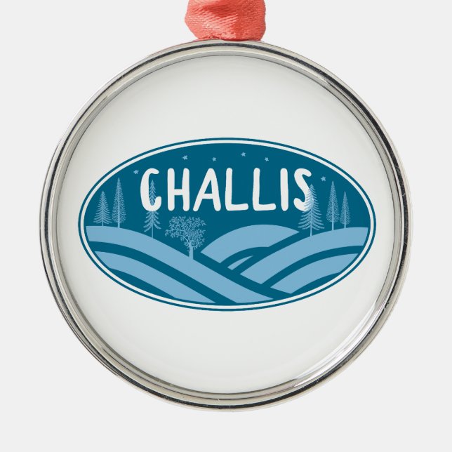 Ornamento De Metal Challis Idaho ao Ar Livre (Frente)