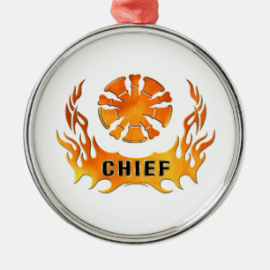 Ornamento De Metal Chamas do Chefe