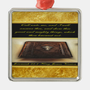 Ornamento De Metal Chame-me e eu responderei ao Jeremiah 33:3
