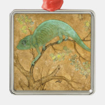 Chameleon (Lizard) (Réptil) (Arte Mughal) (Asiátic
