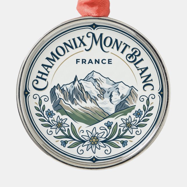 Ornamento De Metal Chamonix-Mont-Blanc França (Frente)