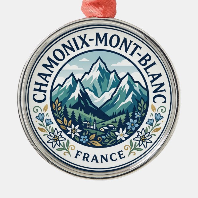 Ornamento De Metal Chamonix-Mont-Blanc França (Frente)