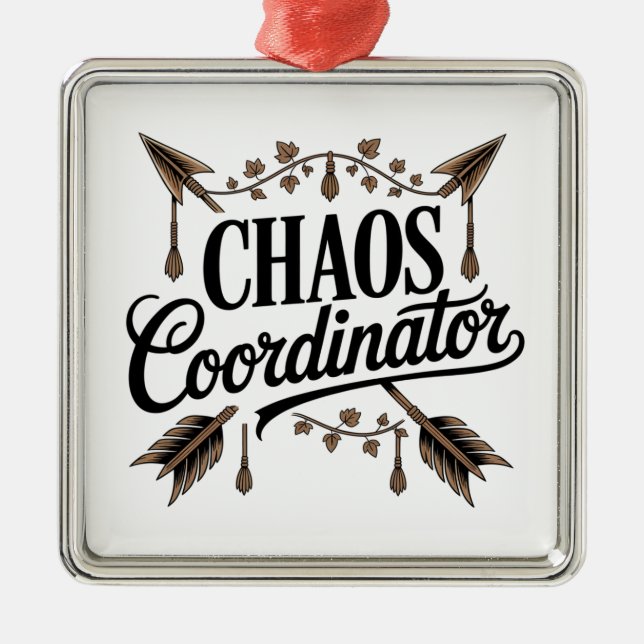 Ornamento De Metal Chaos Coordinator (Frente)