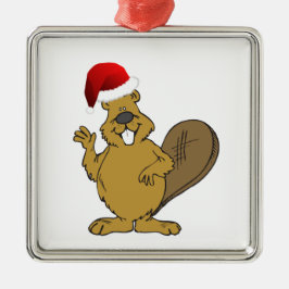 Ornamento De Metal Chapéu bonito do papai noel do castor
