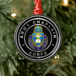 Ornamento De Metal Chaplain Corps Natal