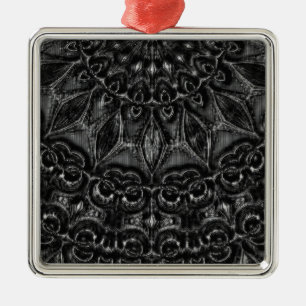 Ornamento De Metal Charcarvão Mandala
