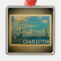 Charleston South Carolina Viagens vintage Ornament
