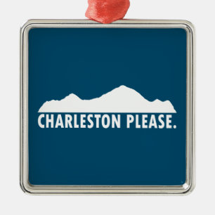 Ornamento De Metal Charleston West Virginia, por favor