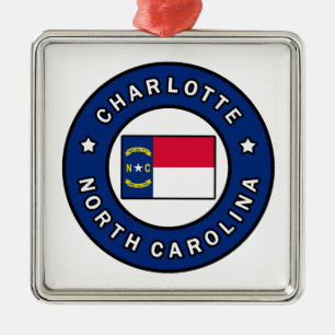 Ornamento De Metal Charlotte Carolina do Norte
