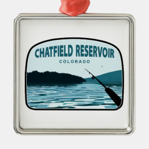 Ornamento De Metal Chatfield Reservoir Colorado vara de pesca