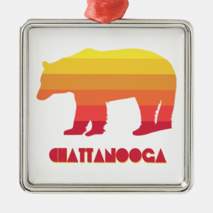 Ornamento De Metal Chattanooga Tennessee Rainbow Bear