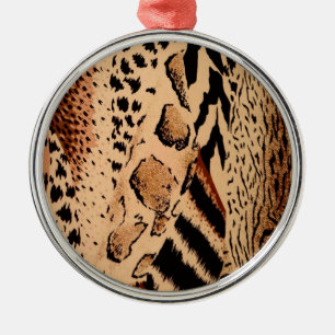 Ornamento De Metal Cheetah Pattern