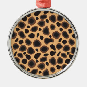 Ornamento De Metal Cheetah Pattern