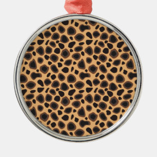 Ornamento De Metal Cheetah Pattern