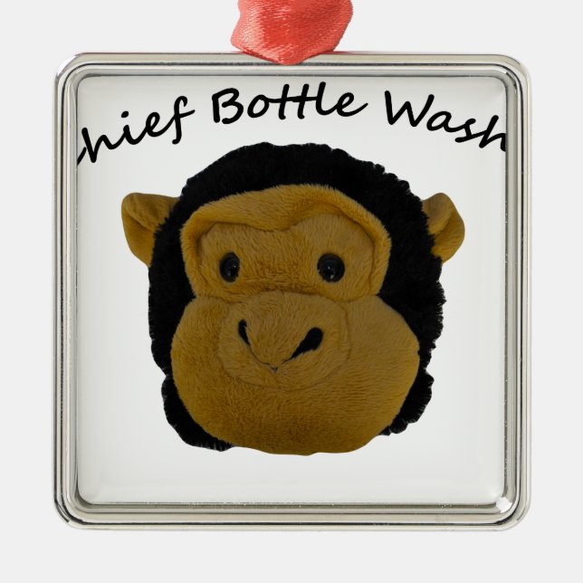 Ornamento De Metal Chefe Bottle Washer (Frente)