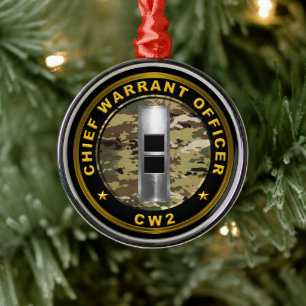 Ornamento De Metal Chefe de Comando CW2