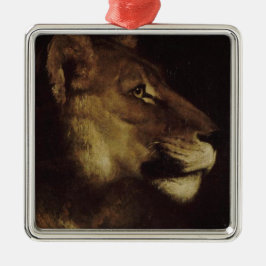 Ornamento De Metal Chefe de Leão (Animal Selvagem)