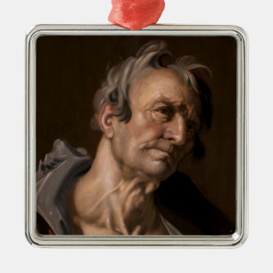 Ornamento De Metal Chefe de um Velho de Abraham Bloemaert