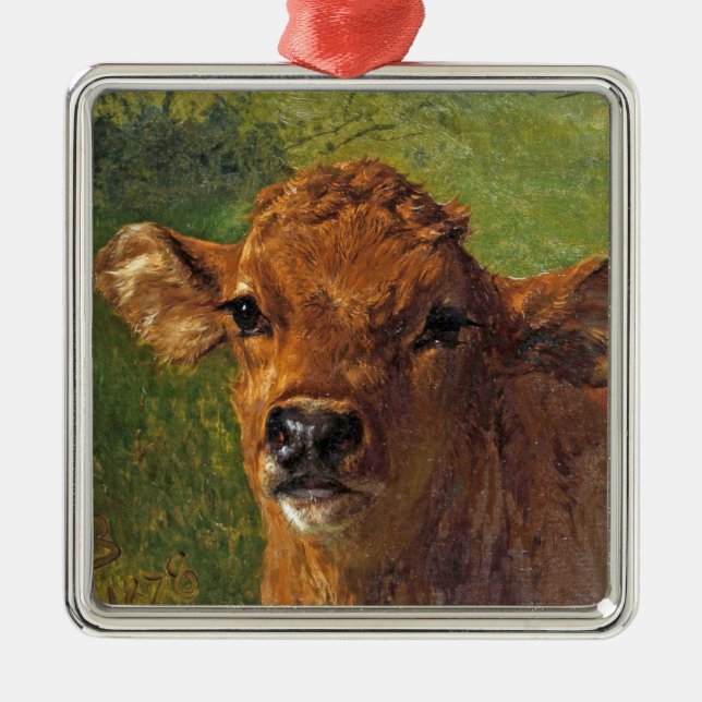 Ornamento De Metal Chefe de um Vitelo (por Rosa Bonheur) (Frente)