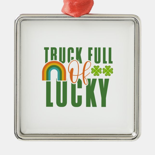 Ornamento De Metal Cheio De Caminhão De Sorte (Frente)