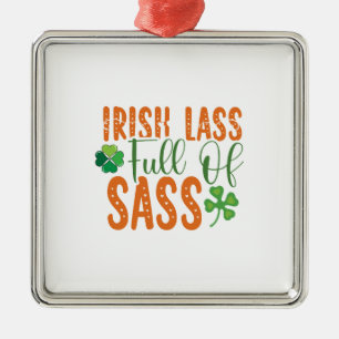 Ornamento De Metal Cheio Irlandês De Sass