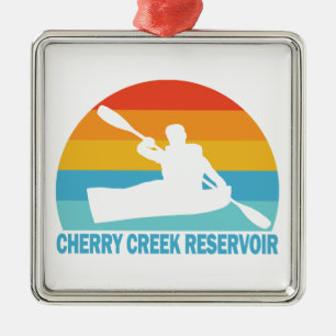 Ornamento De Metal Cherry Creek Reservoir Colorado Kayak
